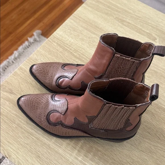 Brown Western Ankle Boots - coconuts by Matisse purchased from free people - Picture 3 of 6